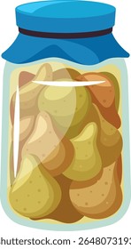 Pear fruit preservation in jar