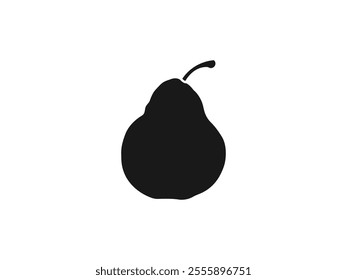 pear fruit silhouettes. Pear icon vector illustration design. Black pear symbol flat style for your web site design and logo, app, UI. vector icon design isolated on white background.