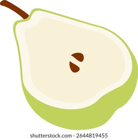 Pear Fruit Slice A Half