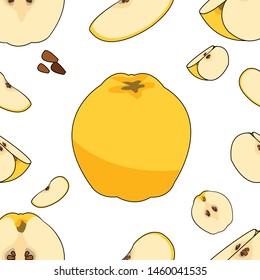pear fruit slice set pattern simple