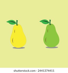 Birnenfrucht Vektor-Design und Illustration