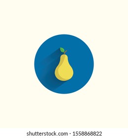 pear fruit vector flat icon. pear fruit vector flat icon. pear fruit vector flat icon. 