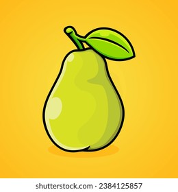 pear fruit Vector, fresh and simple.