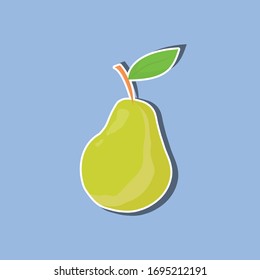Pear fruit vector for graphic design, icon, sticker, logo, web site, social media, mobile app, ui illustration