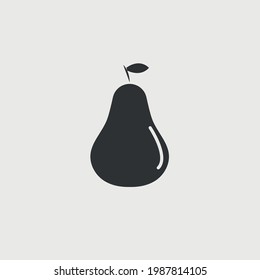 pear fruit vector icon fresh healthy food