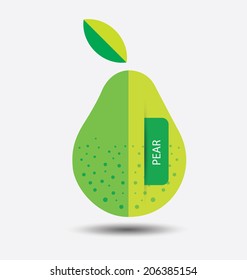 pear, fruit vector illustration