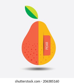 pear, fruit vector illustration