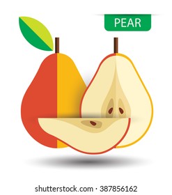 Pear, fruit vector illustration