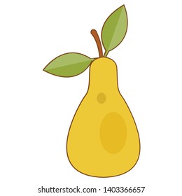 Pear fruit vector illustration for Banner, business, marketing, label,flyer, internet concept or Trendy modern vector symbol for website design