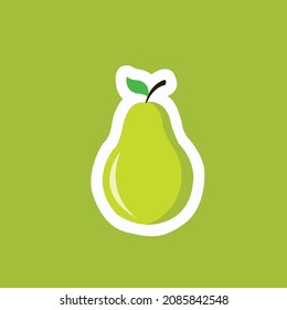 Pear fruit vector illustration conceptual design, great for icons, business, fruit pictures