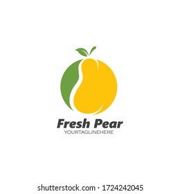pear fruit vector illustration design template