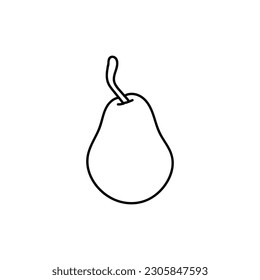 Einfaches Creative-Logo der Birnenfrucht-Linie