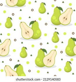 Pear fruits pattern background design