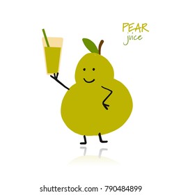 Pear, funny character for your design