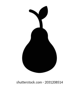 Pear Glyph Style vector icon which can easily modify or edit 
