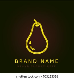 Pear Golden Metallic Logo