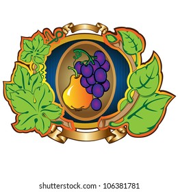 pear grape label background