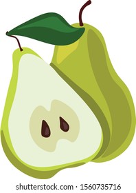 Par por la mitad, ilustración, vector sobre fondo blanco.