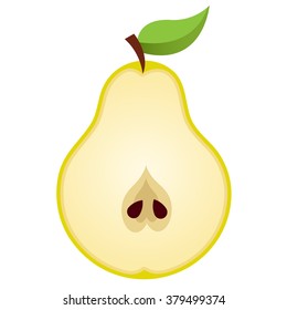 Pear Halve Illustration
