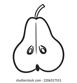 Pear. Hand drawn vector illustration.