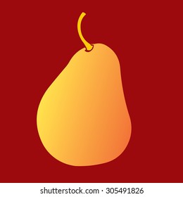 Pear. Hand drawn vector illustration.