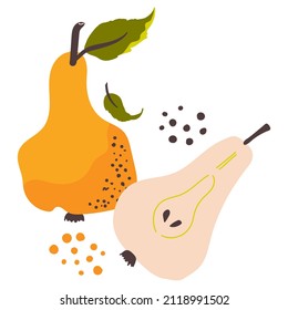 Pear. Healthy Fruit. Vector illustration 