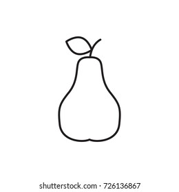 One Line Pear Vector Illustration Isolated: เวกเตอร์สต็อก (ปลอดค่า ...