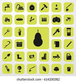 pear icon. agriculture set. vector sign symbol on white background