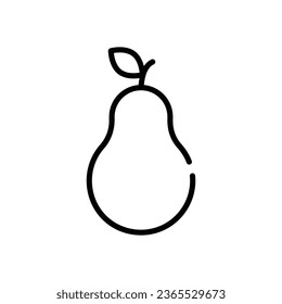 Pear Icon autumn vector stock illustration.