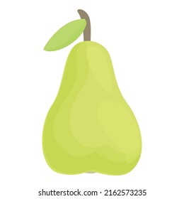 Pear icon cartoon vector. Green market. Sweet food