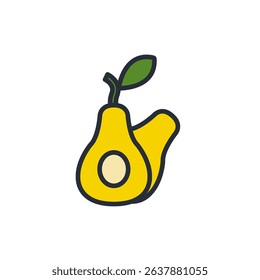 pear icon collection .design style with background