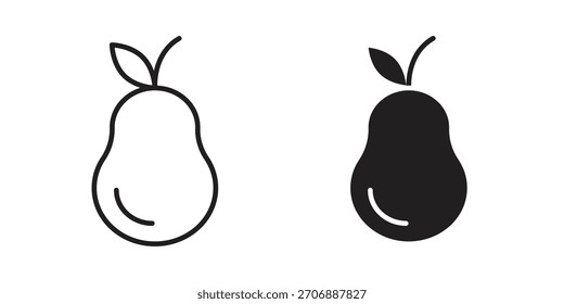 Colección de iconos de pera. iconos simples modernos para el Web