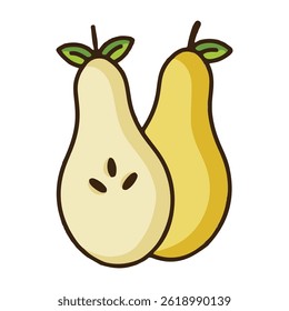 pear icon with colored style