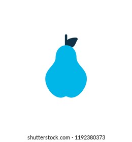 Pear icon colored symbol. Premium quality isolated duchess element in trendy style.