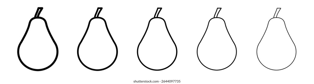 Pear icon concept. graphic design, logo, Web, UI.