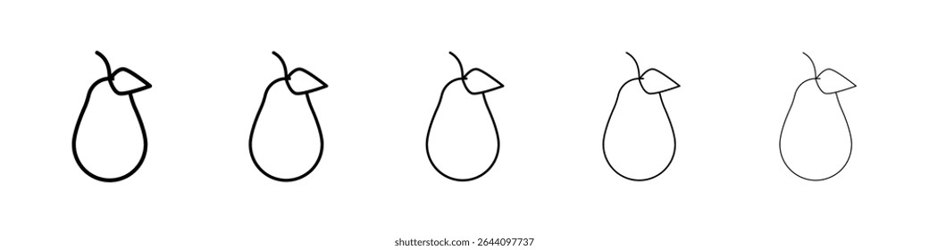 Pear icon concept. graphic design, logo, Web, UI.