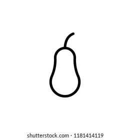 pear icon. Element of autumn icon for mobile concept and web apps. Thin line pear icon can be used for web and mobile