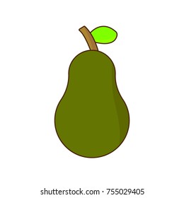 pear icon flat color