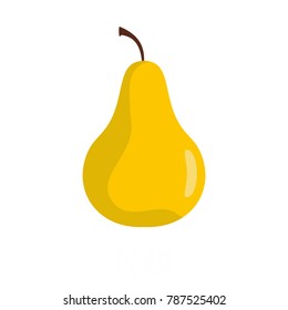 Pear icon. Flat illustration of pear vector icon isolated on white background