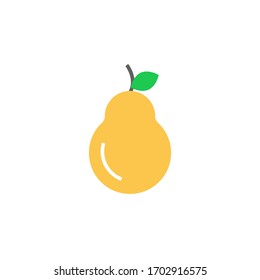 pear icon flat style design vector illustration. isolated on white background