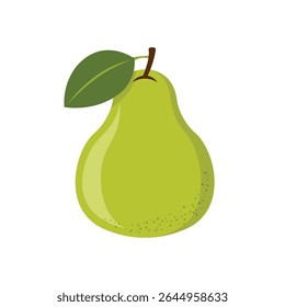 Pear icon in flat style. Fresh fruit vector illustration on isolated background. Fresh pear sign business concept.