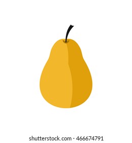 Pear icon in flat style on a white background