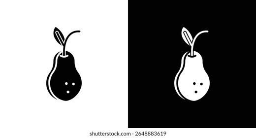 Pear icon of a flat style vector