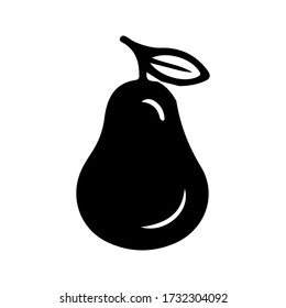 pear icon. food ingredient vector image. natural organic fruit and vegetarian food
