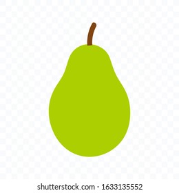 pear icon, fresh fruit illustration, organic nature symbol. vector illustration on white background