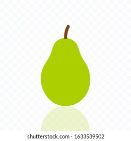 pear icon, fresh fruit illustration, organic nature symbol. vector illustration on white background