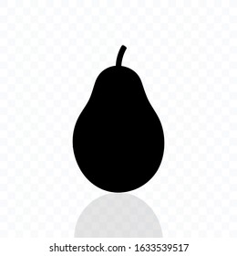 pear icon, fresh fruit illustration, organic nature symbol. vector illustration on white background