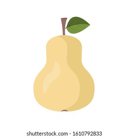 Pear icon. Fresh sweet fruit. Can be used as emblem, logo, web print, sticker.