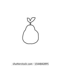 Pear icon. Fruit icon. Fresh food sign