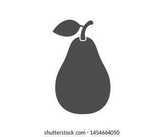 Pear icon. Pear fruit isolated vector design. 